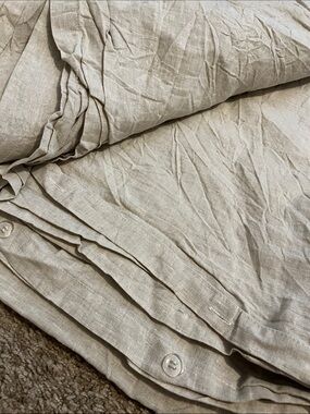Bed Threads Linen Oatmeal Duvet Cover - currently out of stock